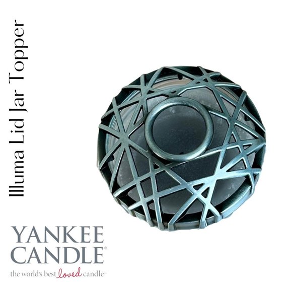 NWOT Yankee Candle Illuma Lid Large Traditional Jar Diffuser Top Antiqued Pewter